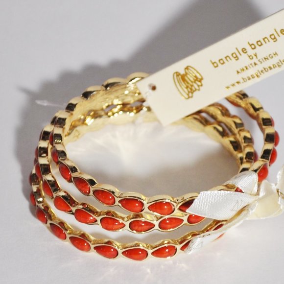 Amrita Singh Bangle 3 Pc Bracelet Set Size 7 - Picture 1 of 4